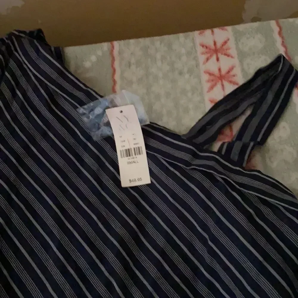 My & Co One shoulder stripped Top sz. S NWT